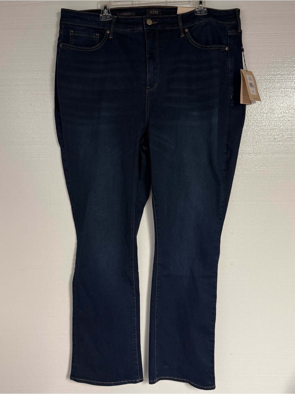 NYDJ Jeans 20W Slim Lifetuck Technology Bootcut Faded Dark Wash Stretch Denim